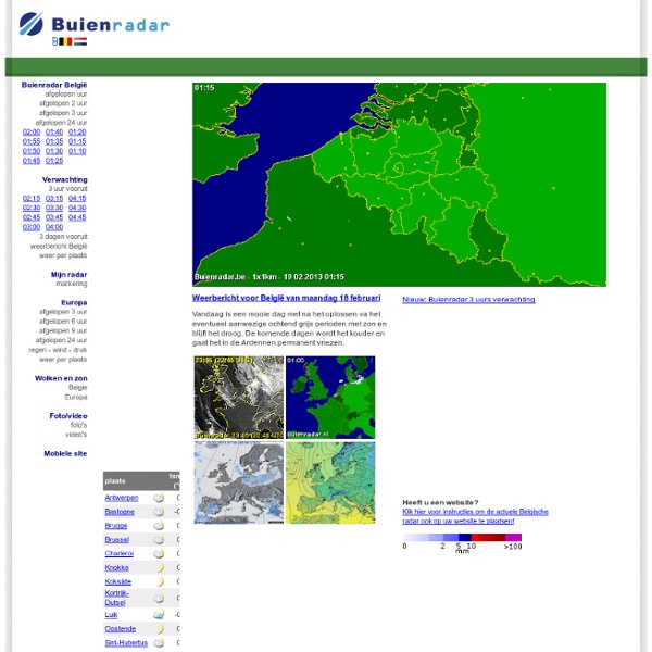 Buienradar.be - meteo / weer - Actuele neerslag, weerbericht, weersverwachting, sneeuwradar en satellietbeelden - Buienradar.be