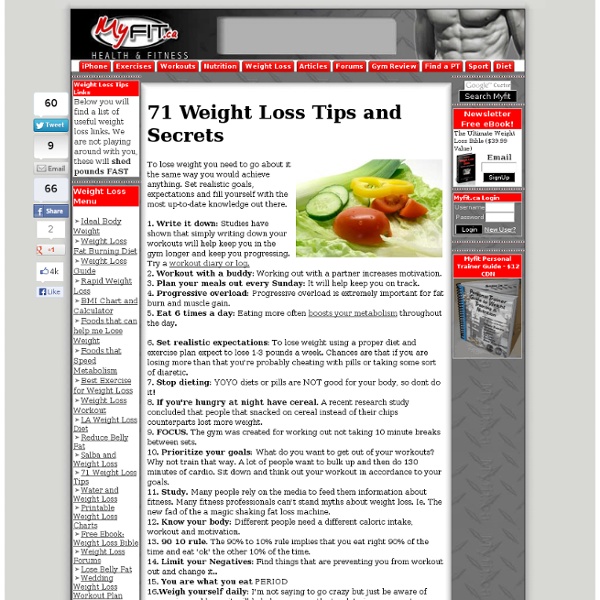 71 Weight Loss Tips and Secrets