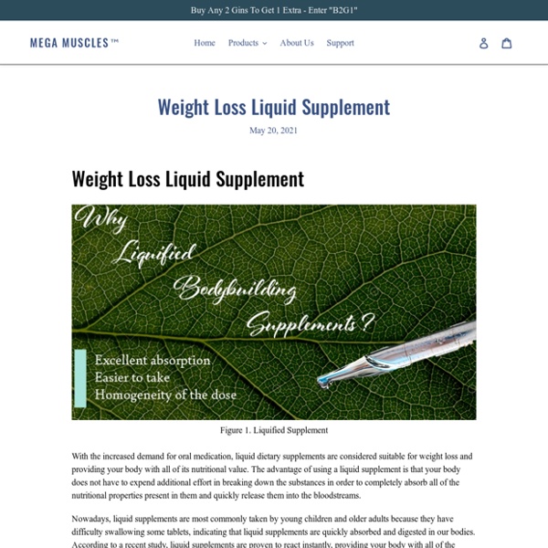 Weight Loss Liquid Supplement – Mega Muscles™