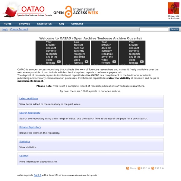 OATAO (Open Archive Toulouse Archive Ouverte)