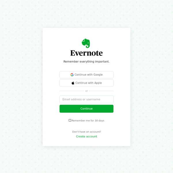 Welcome to Evernote