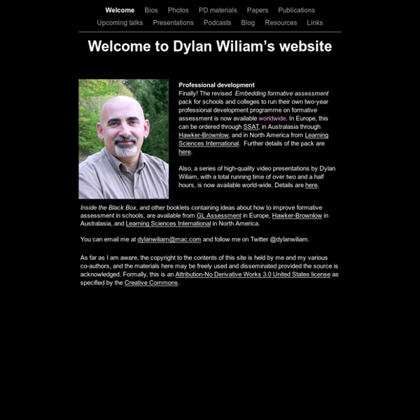 Welcome to Dylan Wiliam’s website