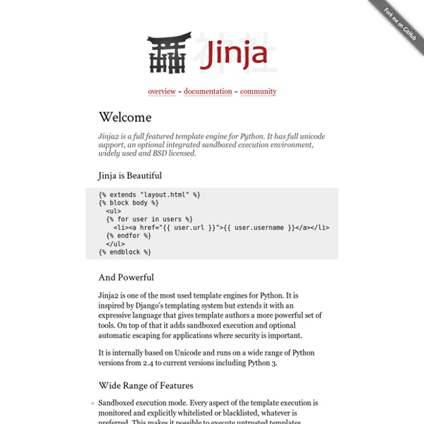 Jinja2 (The Python Template Engine)