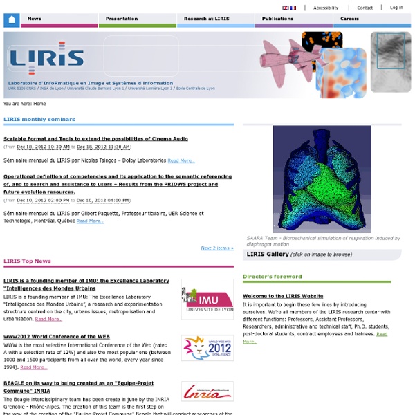 Bienvenue sur le site Web du LIRIS — LIRIS