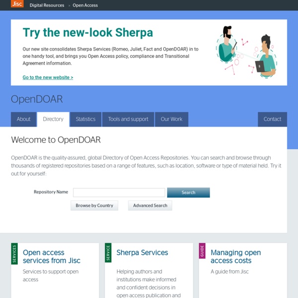Directory of Open Access Repositories - v2.sherpa