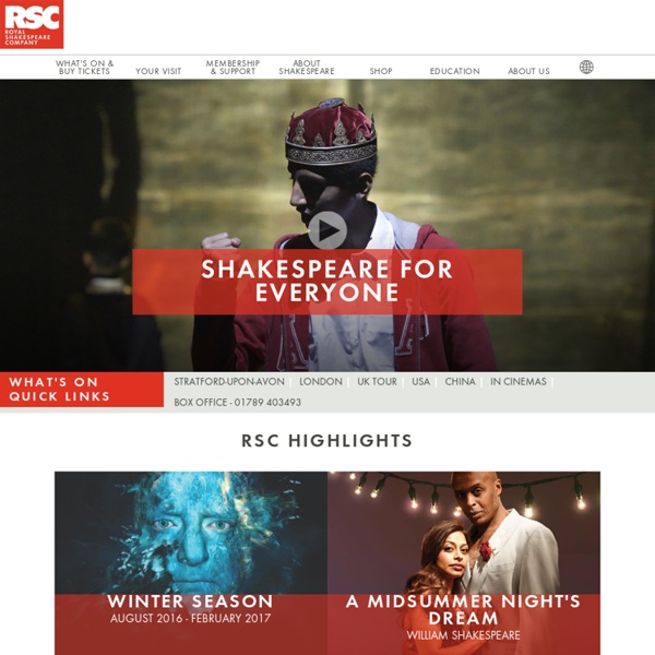 Royal Shakespeare Company : RSC : Stratford-upon-Avon, UK