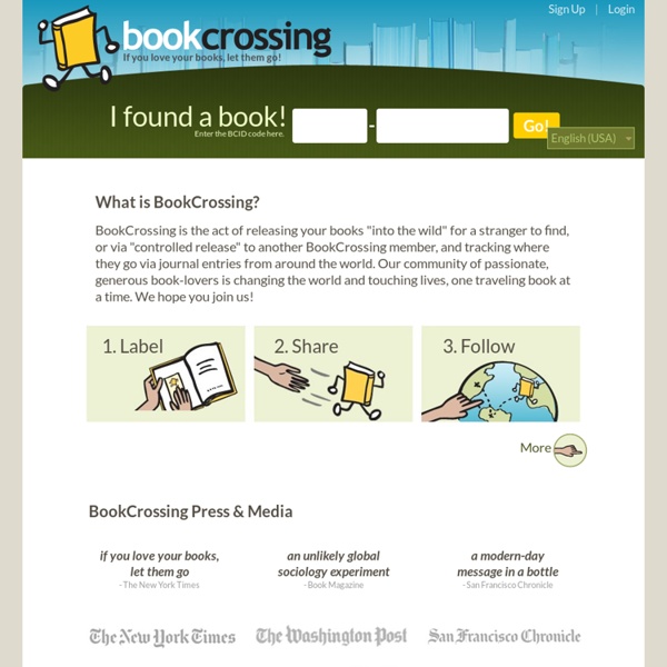 BookCrossing - The World&#039;s Biggest Free Book Club - Catch and Release Used Books