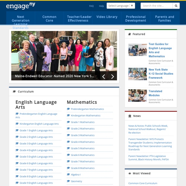 EngageNY: Free CCSS Materials