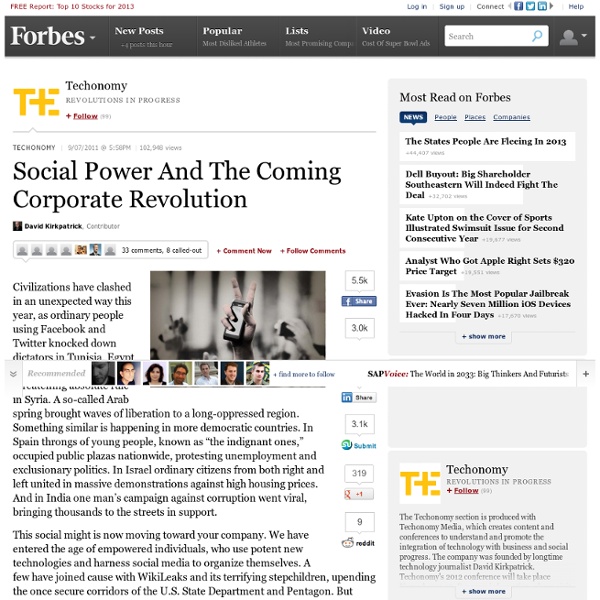 Social Power And The Coming Corporate Revolution