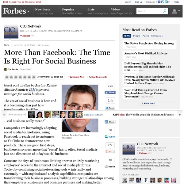 More Than Facebook: The Time Is Right For Social Business