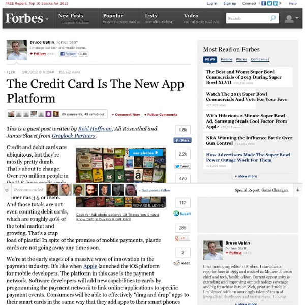 The Credit Card Is The New App Platform