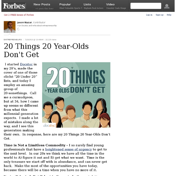 20 Things 20 Year-Olds Don't Get