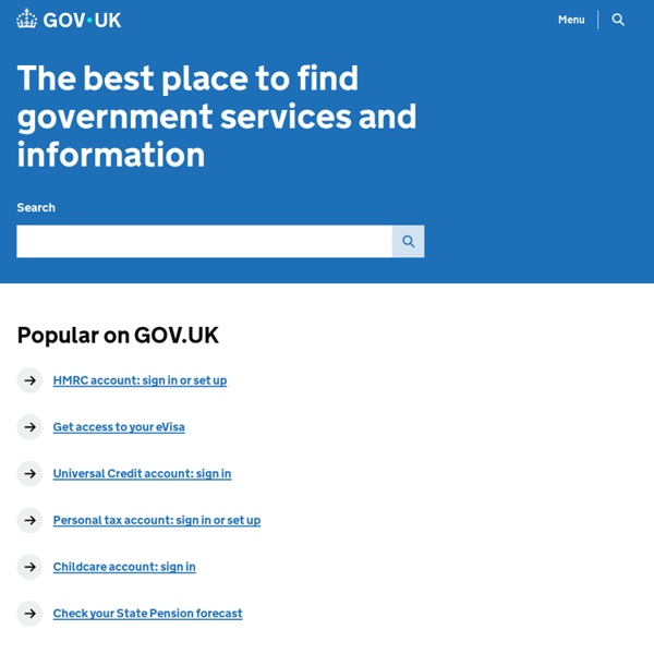 Website of the UK government : Directgov