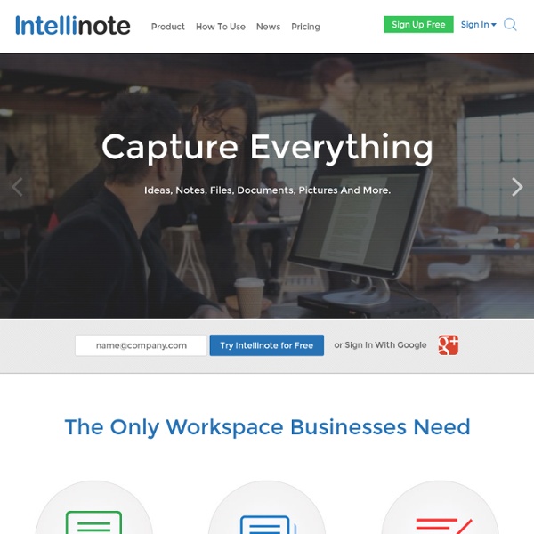 Welcome to Intellinote, The Team Productivity Platform