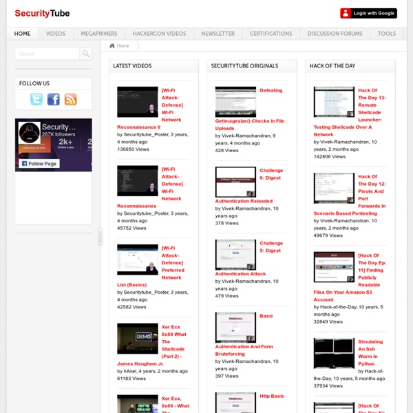Welcome to SecurityTube.net