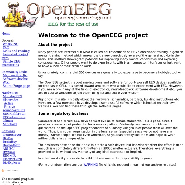 Welcome to the OpenEEG project