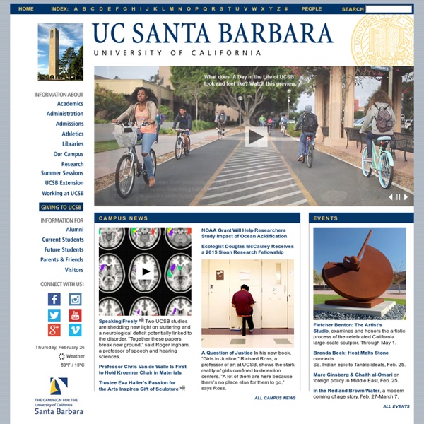 Welcome to UC Santa Barbara