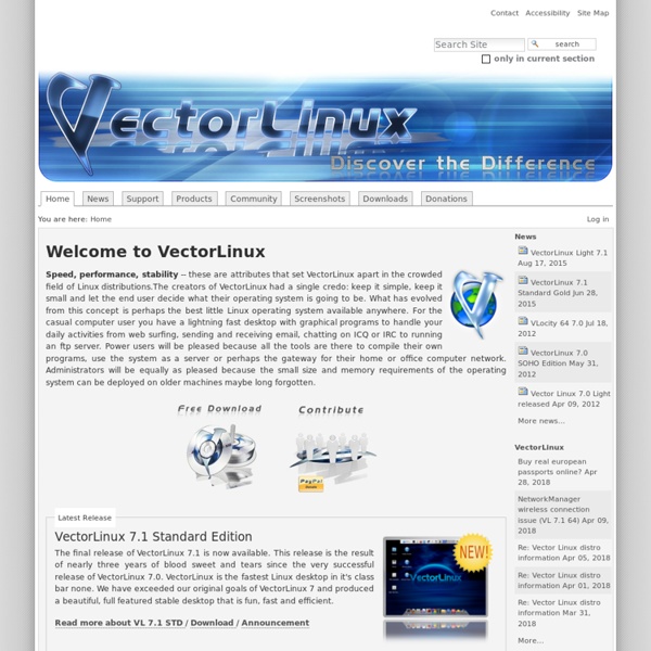 Welcome to VectorLinux — VectorLinux.com
