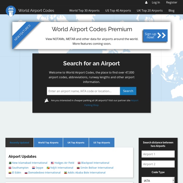 Welcome to World Airport Codes