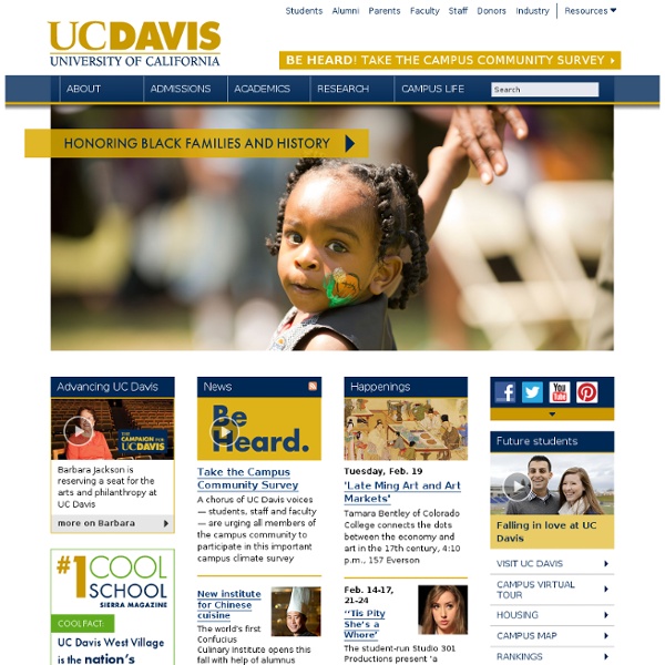Schoolarships - UC Davis: University of California: Welcome to UC Davis