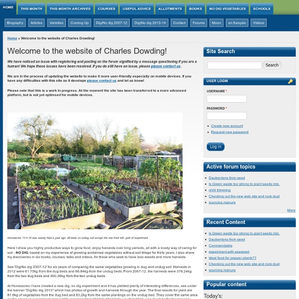 Welcome to the website of Charles Dowding!