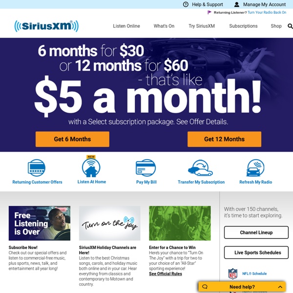 XM Satellite Radio - America&#039;s #1 Satellite Radio Service