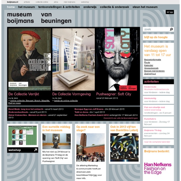 Welkom - Museum Boijmans Van Beuningen