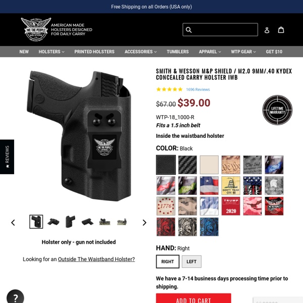 Smith & Wesson M&P Shield / M2.0 9mm/.40 Kydex Concealed Carry Holster