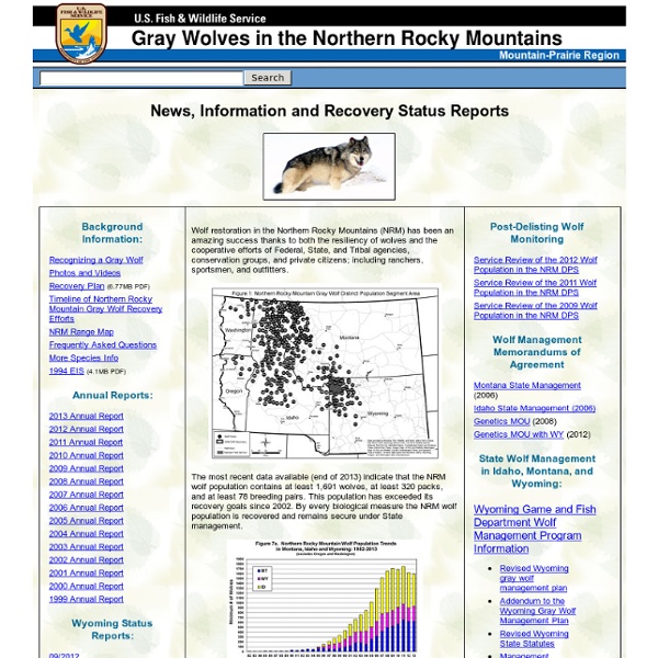 Western Gray Wolf: U.S. Fish and Wildlife Service
