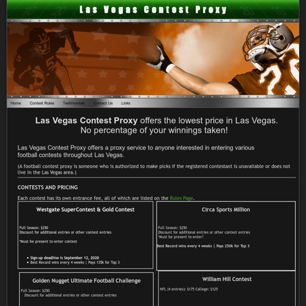 Las Vegas Supercontest Proxy - Golden Nugget Football Proxy