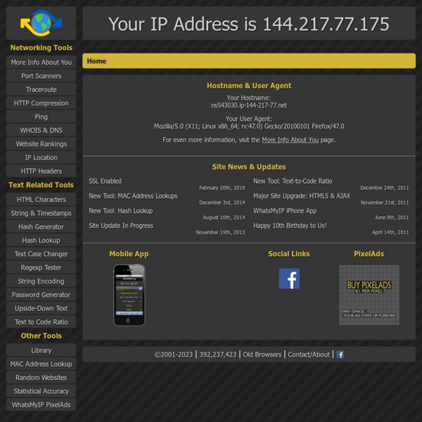 What's My IP Address? Networking Tools & More