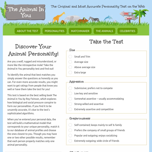 What Animal are You? - The Animal in You Personality Test