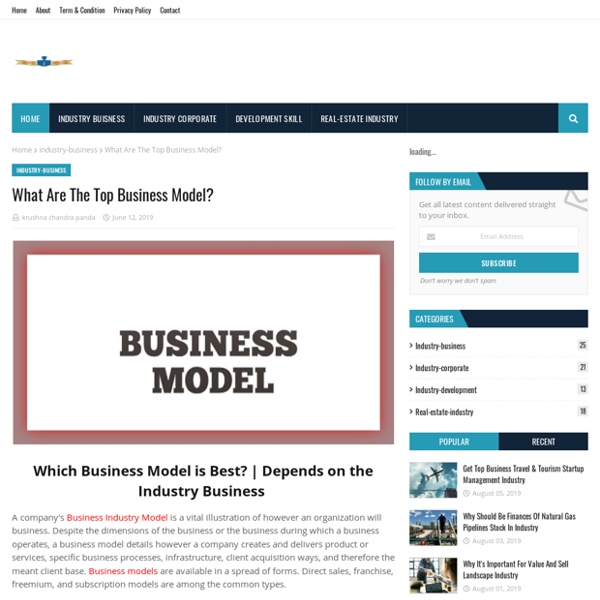 What Are The Top Business Model?