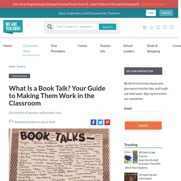 What Is a Book Talk?: Your Guide to Making Them Work in the Classroom