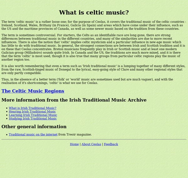 What is celtic music?