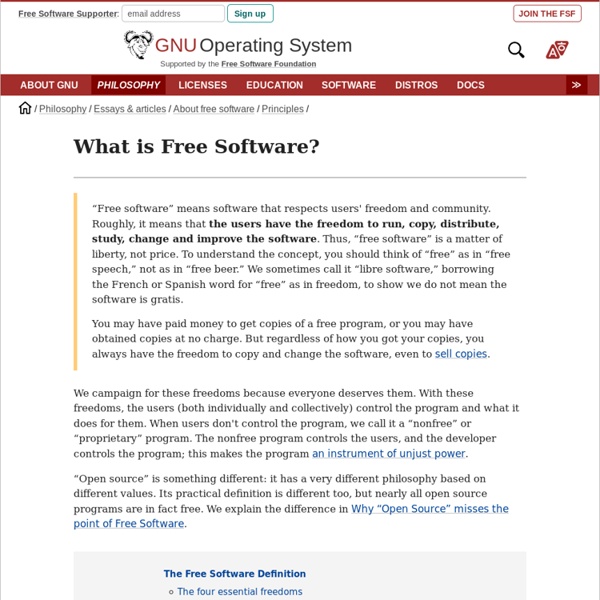 What is free software?