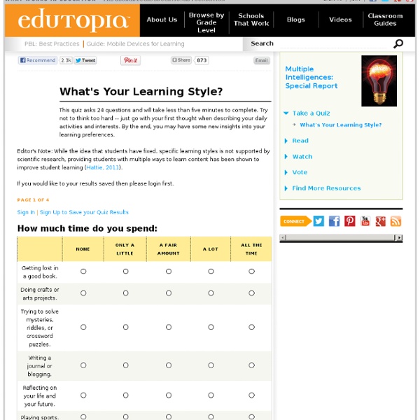 What Is Your Learning Style?