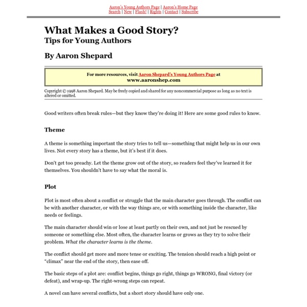 What Makes a Good Story? (Tips for Young Authors)