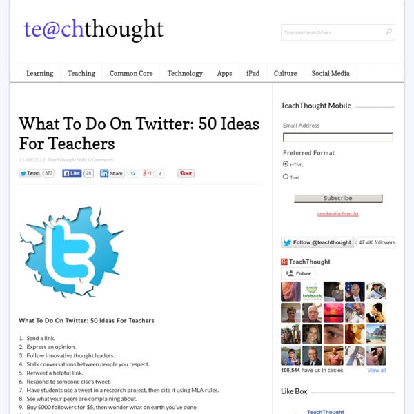 What To Do On Twitter: 50 Ideas For Teachers