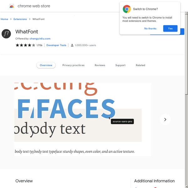 WhatFont - Chrome Web Store