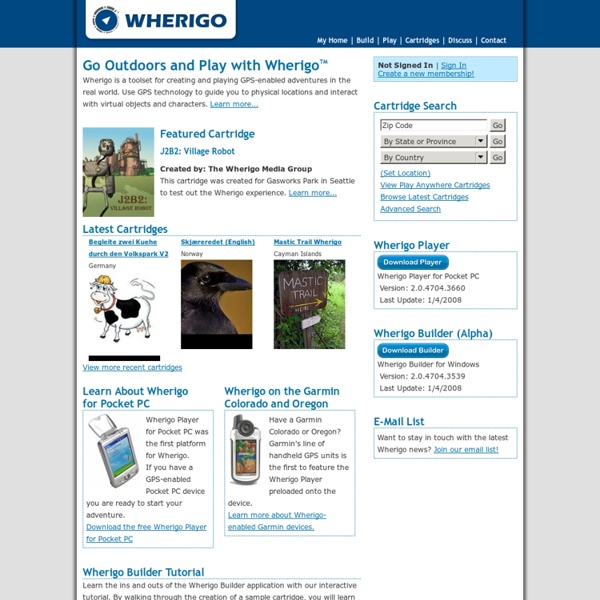 Wherigo > Tools for creating GPS-enabled adventures
