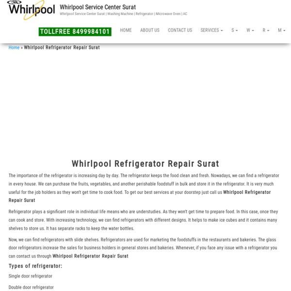 Whirlpool Refrigerator Repair Surat