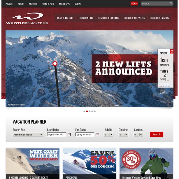Whistler Blackcomb - Official Ski Resort Website - Whistler, BC, Canada