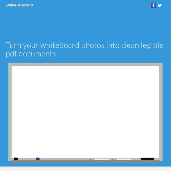 Generate pdf slide deck from whiteboard photos - unwhiteboard.com