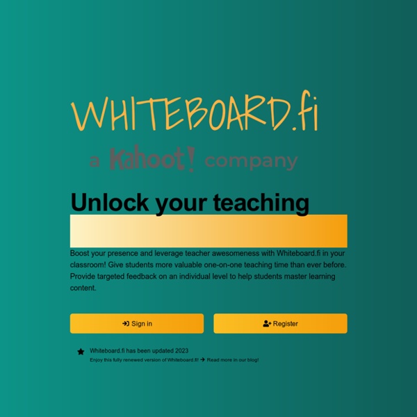 Whiteboard.fi - Online whiteboard for teachers and classrooms
