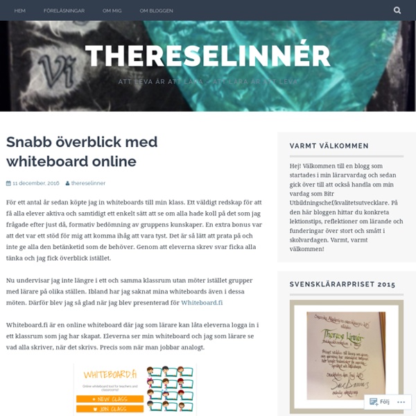 Snabb överblick med whiteboard online – ThereseLinnér