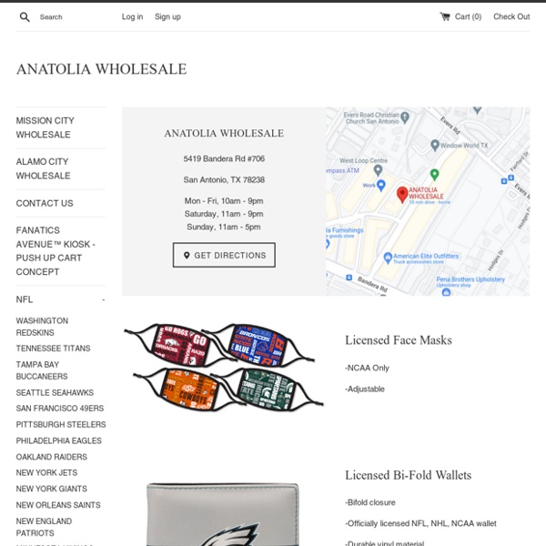 WHOLESALE LICENSED SPORTS PRODUCTS FOR NFL-NBA-MLB-NHL-NCAA– ANATOLIA WHOLESALE