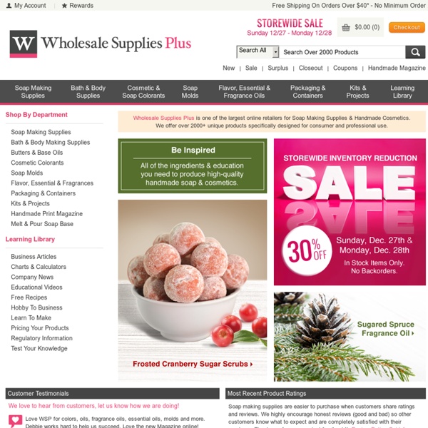Wholesale Soap Making Supplies and Candle Making Supplies - WholesaleSuppliesPlus