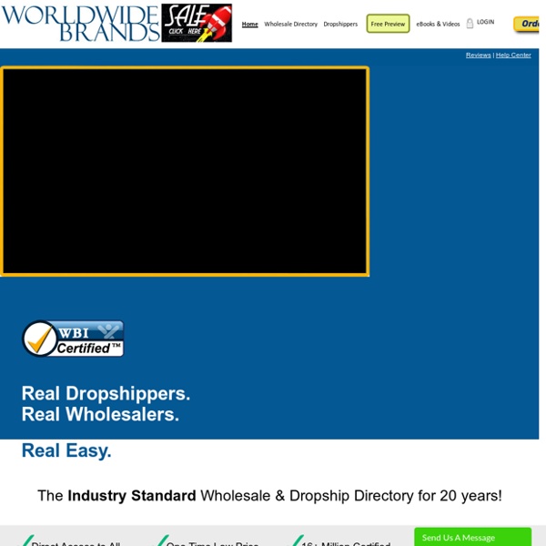 Worldwide Brands - Drop Ship Directory, Wholesale Drop Shipping for Retailers, Drop Ship Products