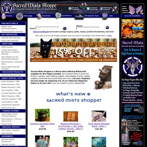 Wiccan Supplies, Witchcraft Supplies, Wiccan Store